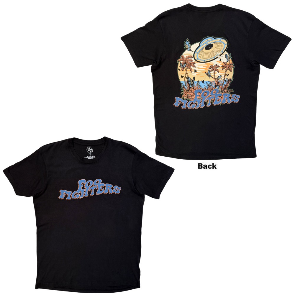 Foo Fighters - Space Butterflies Heren Tshirt - Zwart